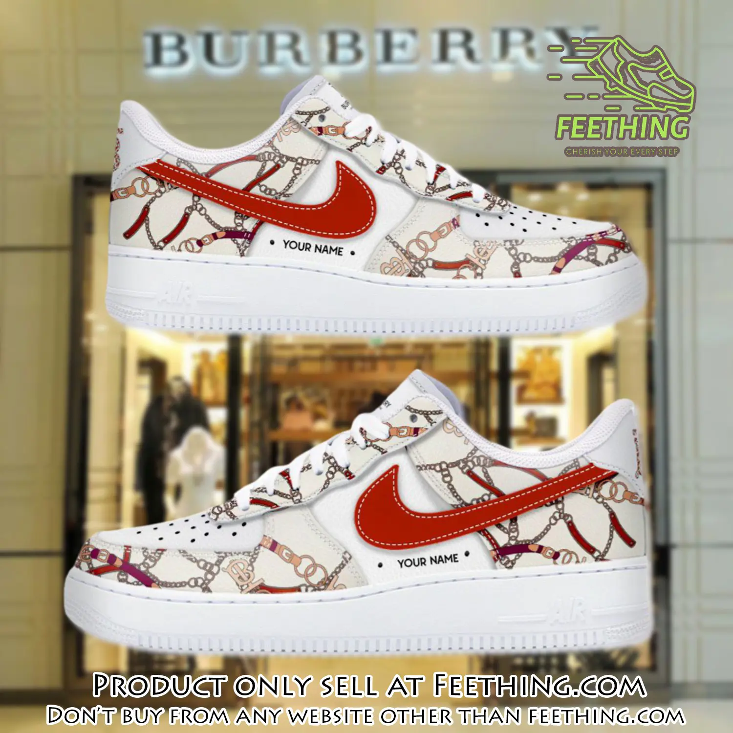 Personalized burberry luxury air force 1 sneakers limited af1 shoes oaf1001 ft2925624